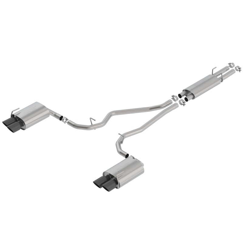 Borla 2020 Ford Explorer ST 3.0L V6 2.25in S-type Exhaust – Black Chrome Tips
