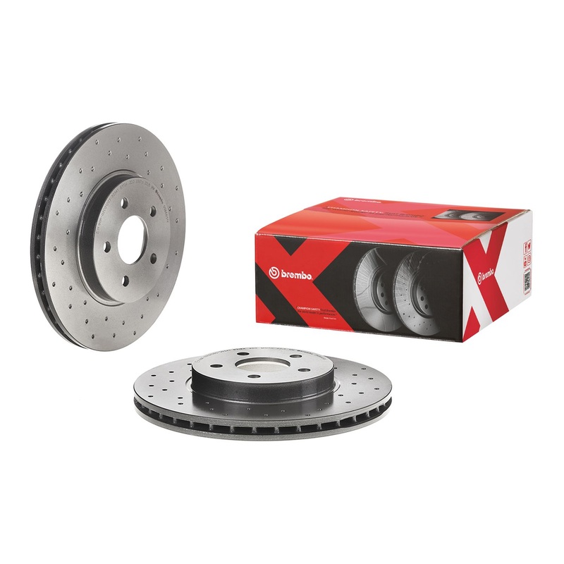 XTRA Drilled Front Disc Brake Rotor – 09.8665.1X