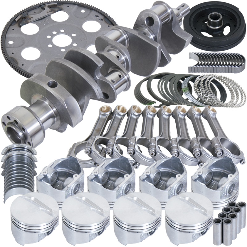 Eagle Chevy 350 1Pc 3.750in Crank 5.700in I-Beam Rods 4.030in Pistons 153 Tooth FP Balanced Assembly