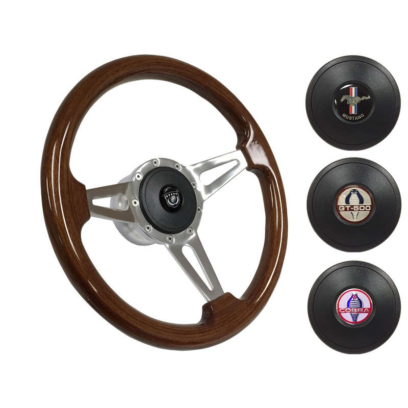 1965-67 Ford Mustang Steering Wheel Kit | Mahogany Wood