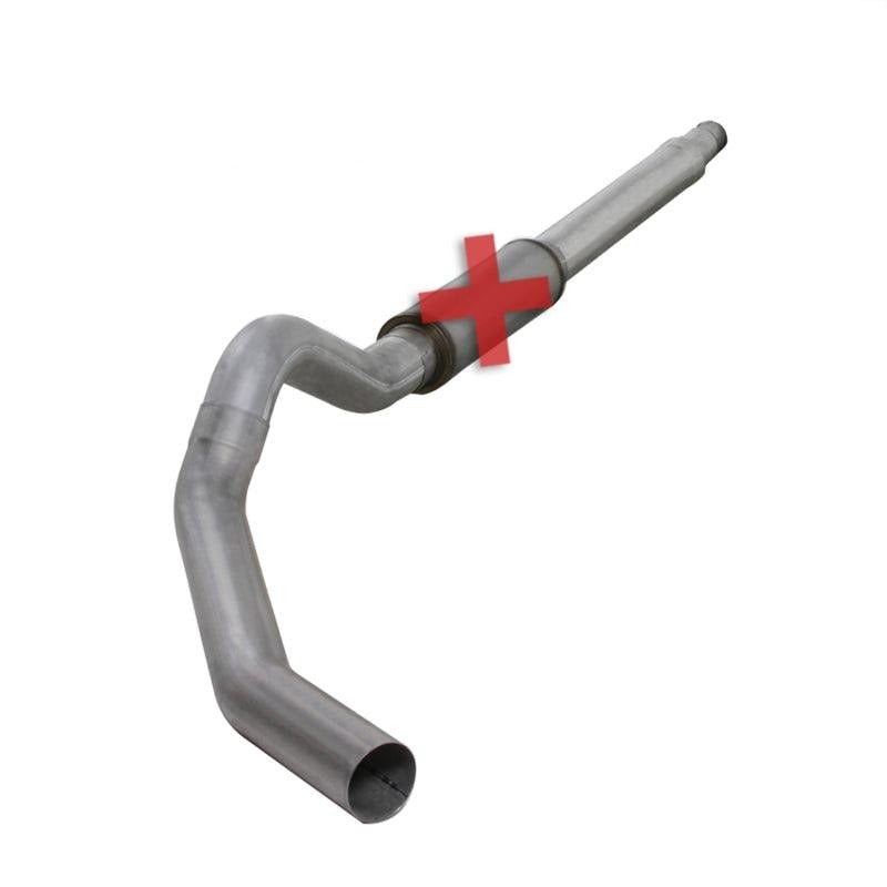Diamond Eye KIT 5in CB MFLR RPLCMENT PIPE SGL AL: 03-07 FORD 6.0L F250/F350