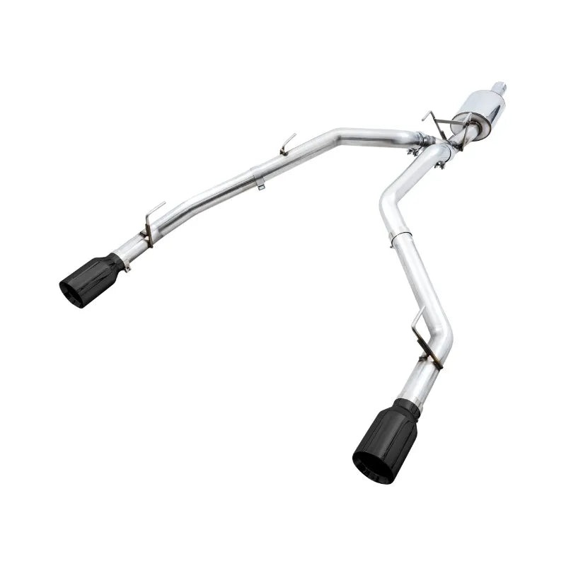 AWE 0FG Dual Rear Exit Catback Exhaust for 4th Gen RAM 1500 5.7L (without bumper cutouts) – Diamond Black Tips (3015-33104)