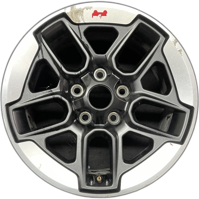 17″ WRANGLER 18 VIN X 6th digit JL body 17×7.5 5 spoke aluminum U spoke opt WLD with polished lip Original OEM Wheel Rim