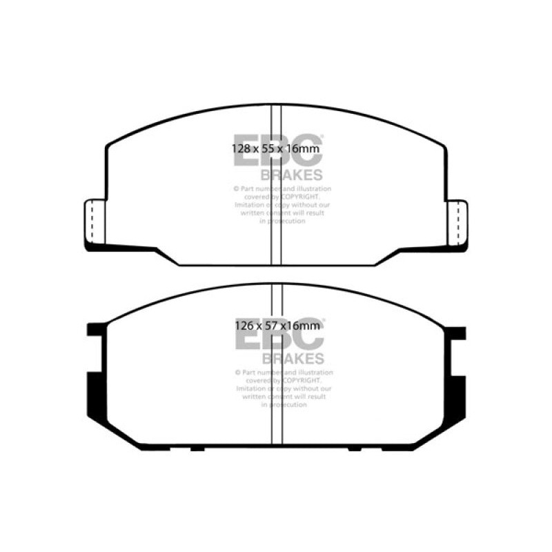 EBC 85-90 Lotus Esprit 2.2 Yellowstuff Front Brake Pads