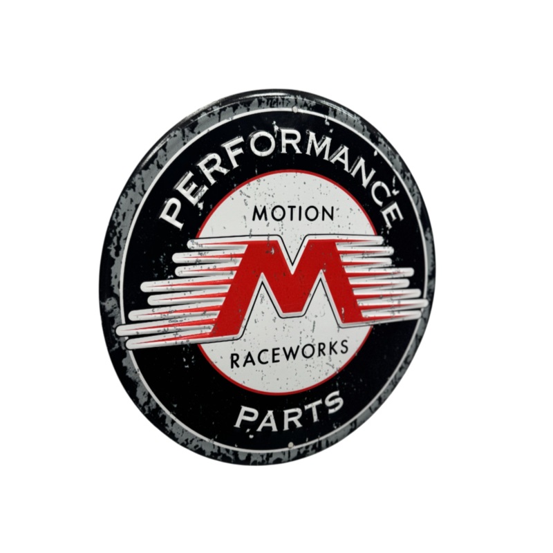 Motion Raceworks 12″ Stamped Metal Sign