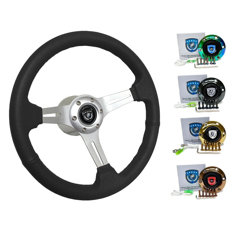Scion XA XB XD Tc Steering Wheel Kit | Black Leather | ST3014BLK