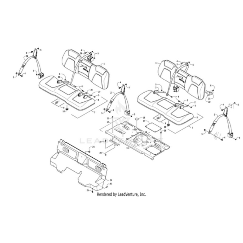 Seat Bench Not Serviced Individually by Arctic Cat