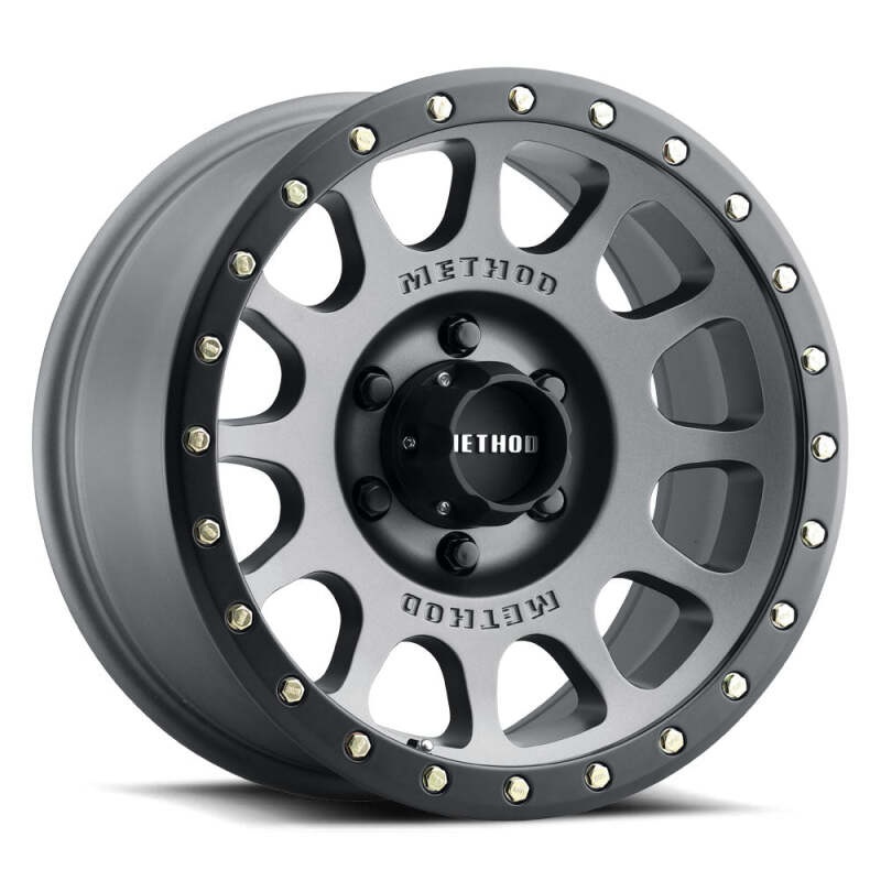 Method MR305 NV 17×8.5 / 0mm Offset / 6×5.5 BP / 108mm CB / Titanium – Matte Black Lip Wheel