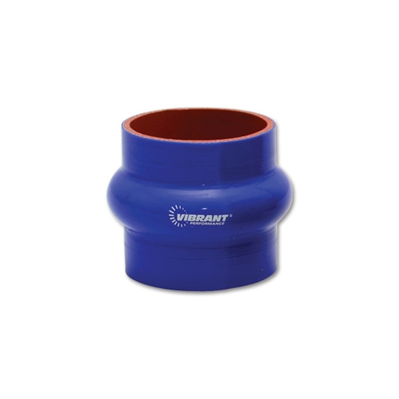 Vibrant 4 Ply Reinforced Silicone Hump Hose Connector – 2.25in I.D. x 3in long (BLUE)