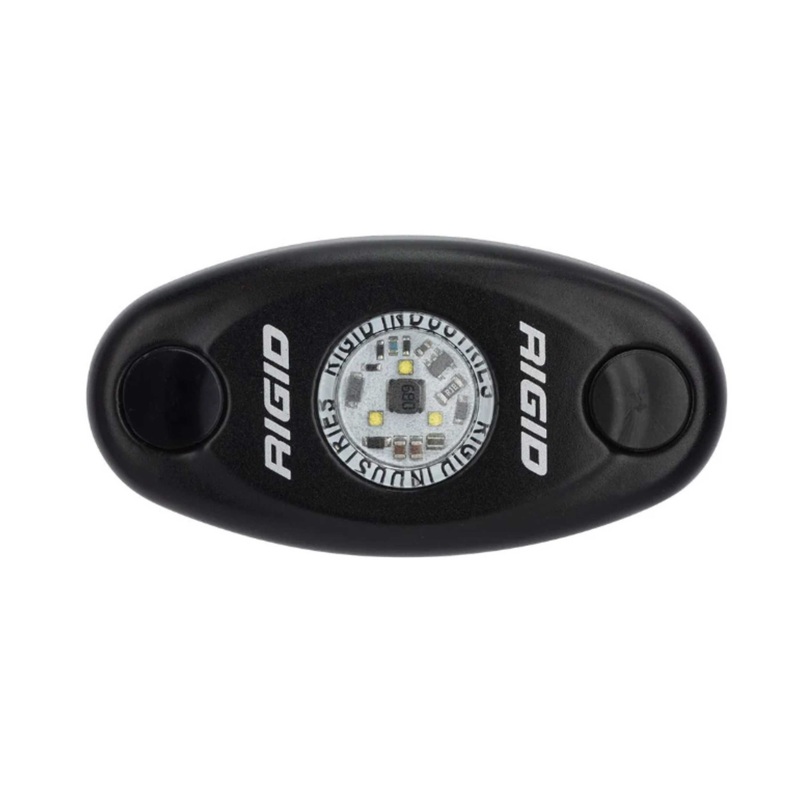 Rigid Industries Rigid A-Series LED Rock Light Kit – High Power / White Housing / Cool White / Pair (RIG482213)