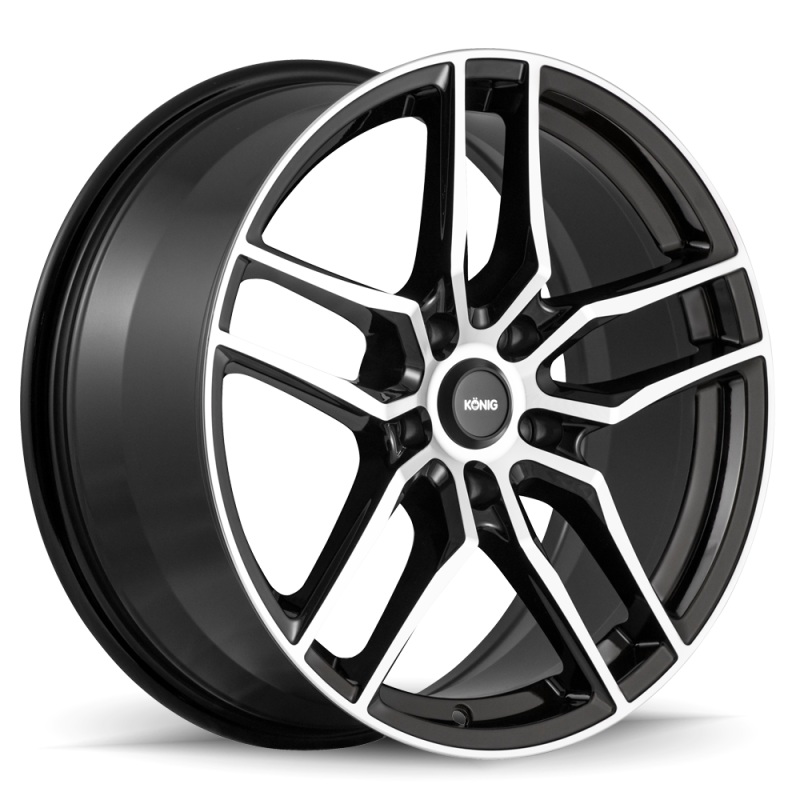 Konig Intention 17×8 5×114.3 ET45 Gloss Black / Machine Face