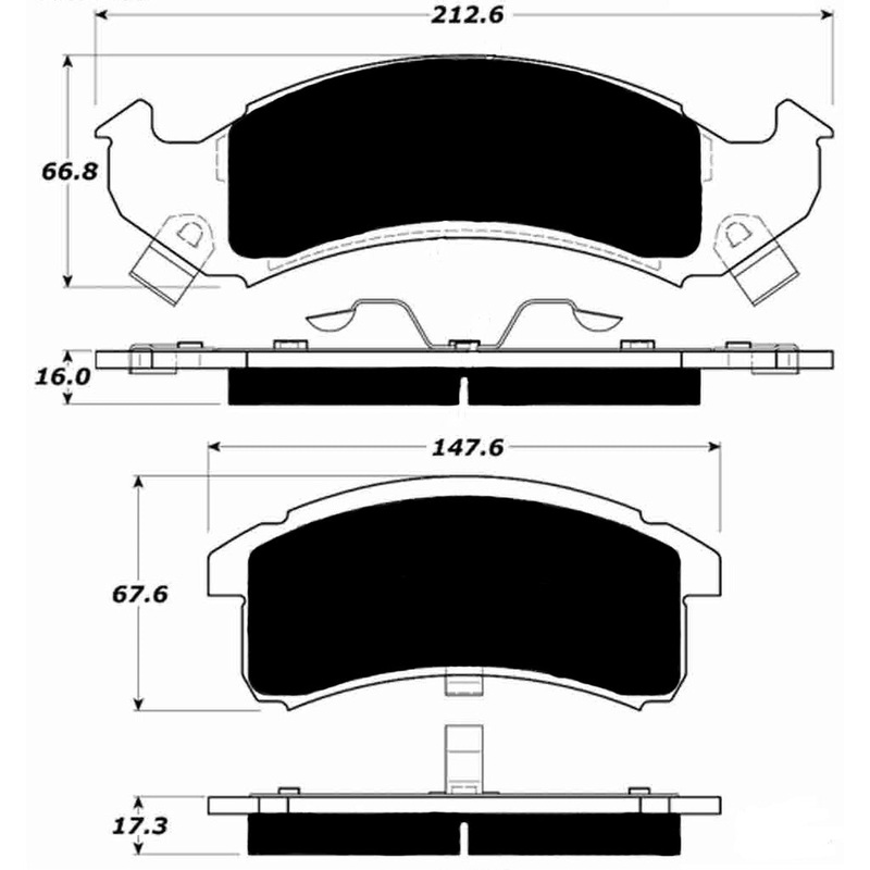 Porterfield Brake Pads for 1994 PONTIAC FIREBIRD w/Rear Discs