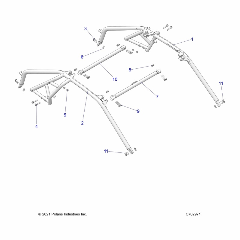 Weld-Rops,A-C Pillar,Lh,Blk by Polaris