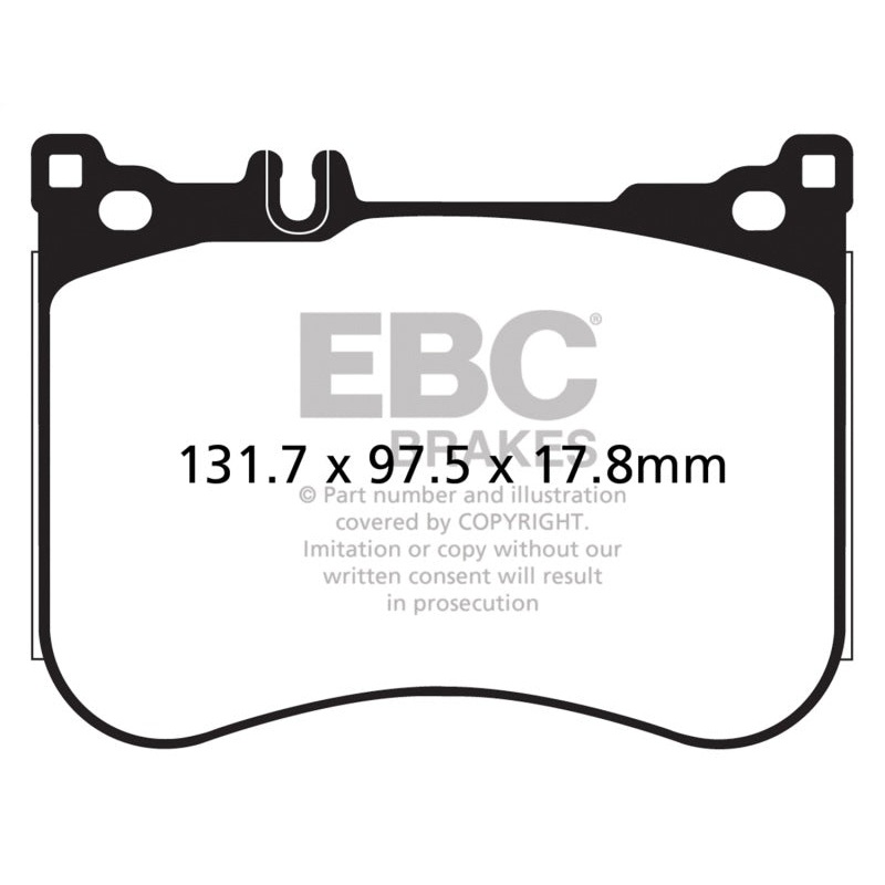 EBC 14+ Mercedes-Benz S550 4.7 Twin Turbo AMG Sport Pkg Redstuff Front Brake Pads