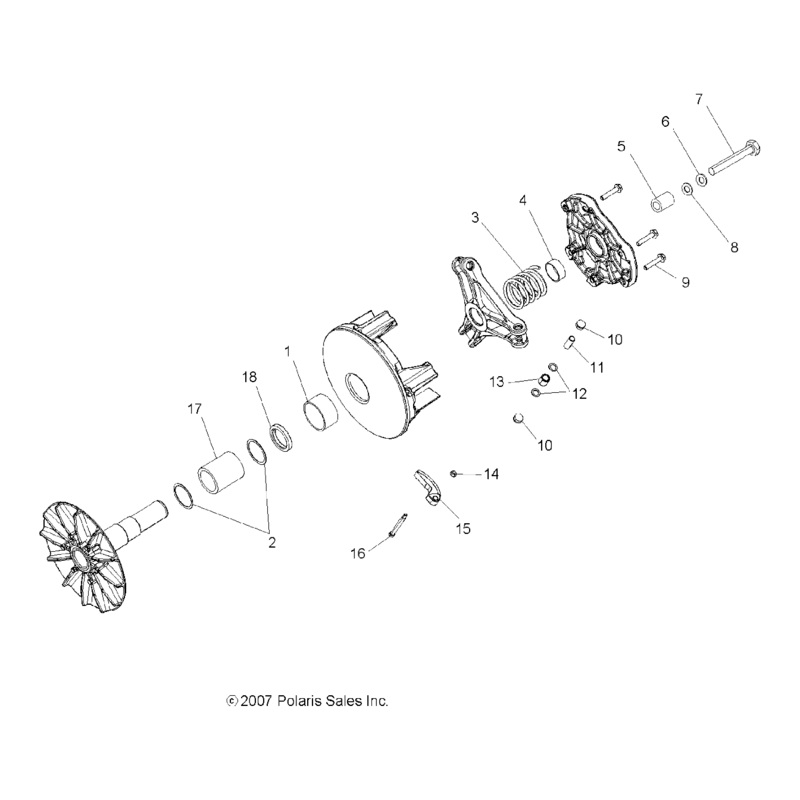Spring-Clutch,35-155 by Polaris