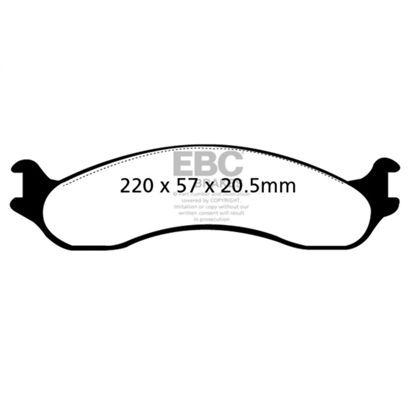 EBC 98-03 Dodge B250 B2500 Cargo 2500 Van 3/4 Ton Yellowstuff Front Brake Pads