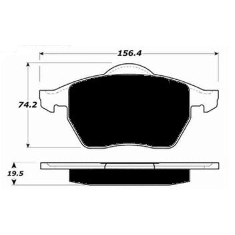 Porterfield Brake Pads for 2005 VOLKSWAGEN BEETLE 1.8 Turbo