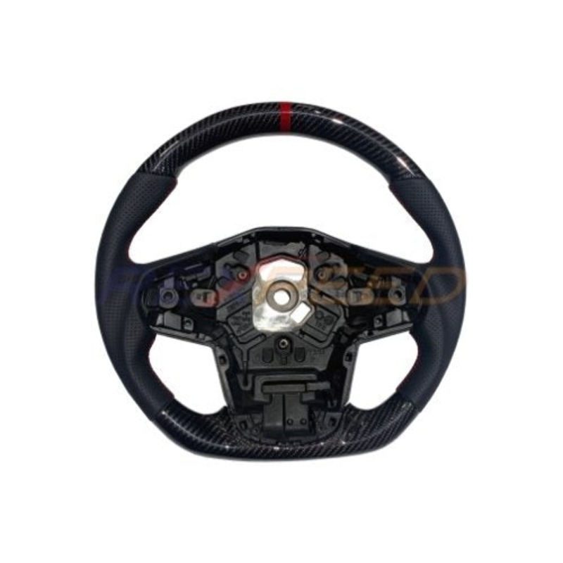 Rexpeed 2020+ Supra GR Carbon Fiber BLACK Leather Steering Wheel | Matte | TS47M