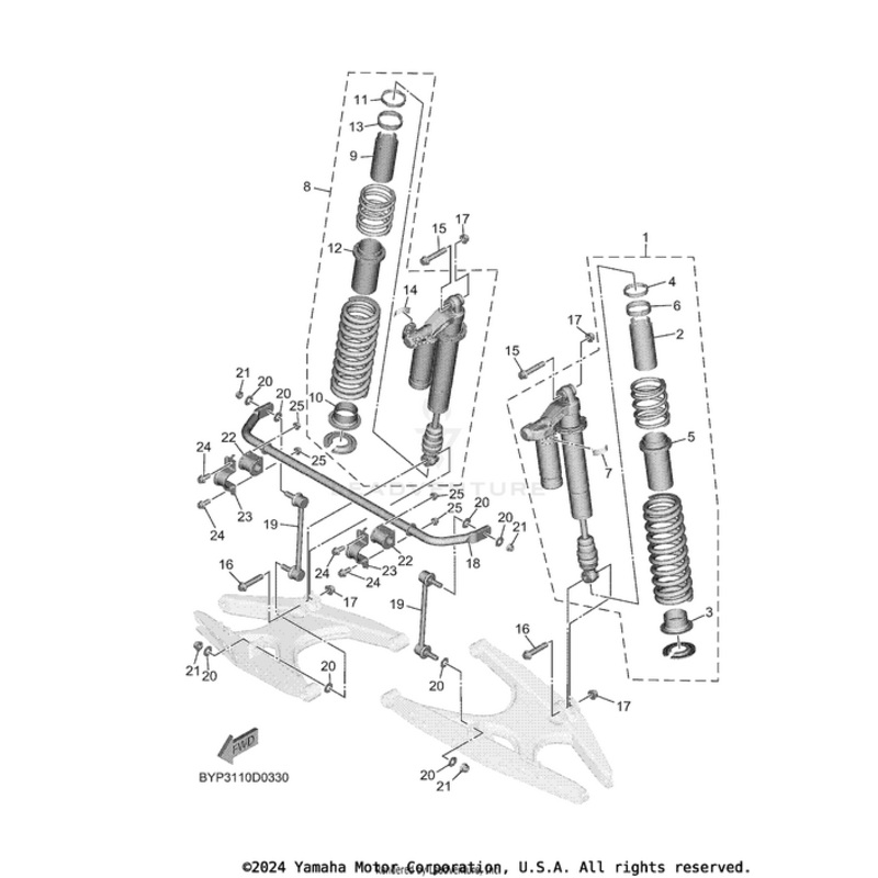Front Stabilizer Bushing by Yamaha