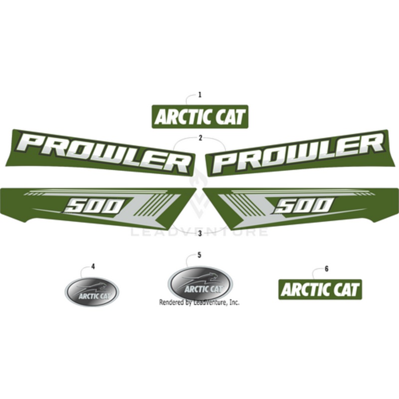 Fender Decal – Inner – Left – Green by Arctic Cat