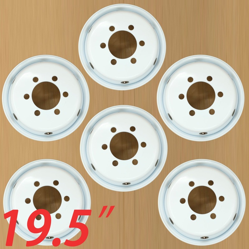 For ISUZU NPR NPR-HD NQR NRR OEM Design Wheel 1995-2025 19.5″ 19.5×6 White Steel Set of 6 Replacement Rim 8980939730