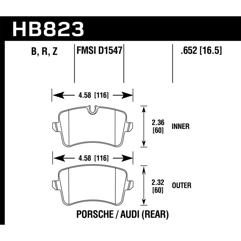 Hawk 11-18 Audi A8 Quattro HPS 5.0 Rear Brake Pads