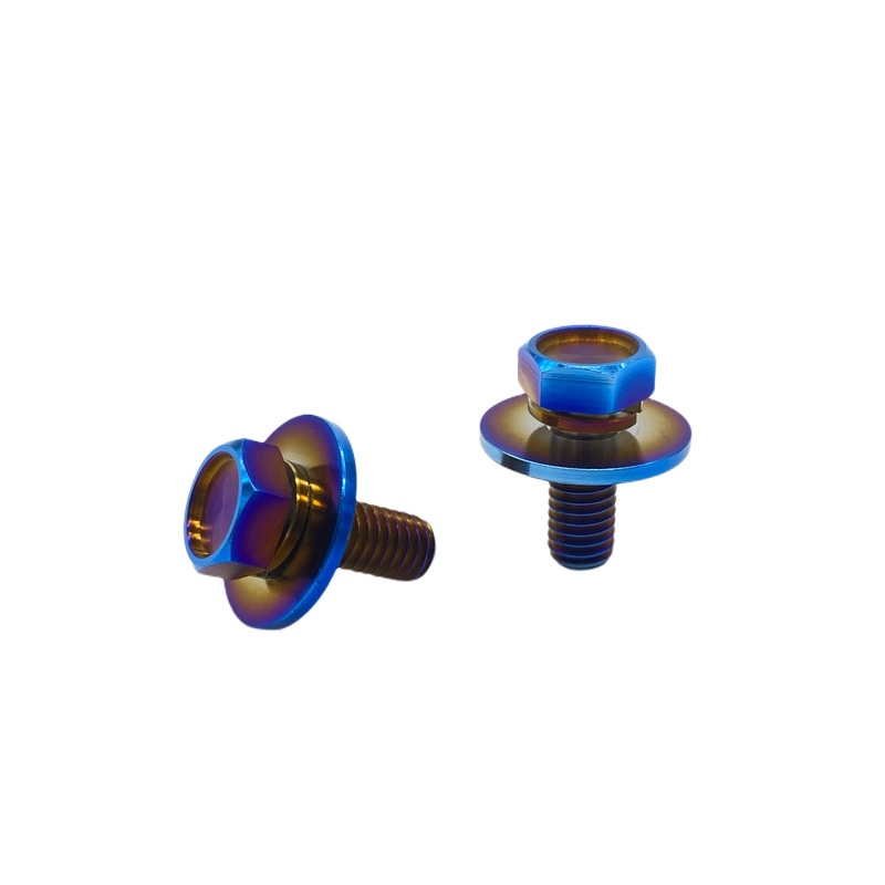 Vaikhari USA Titanium Burnt 10mm Honda Lock Washer Bolt