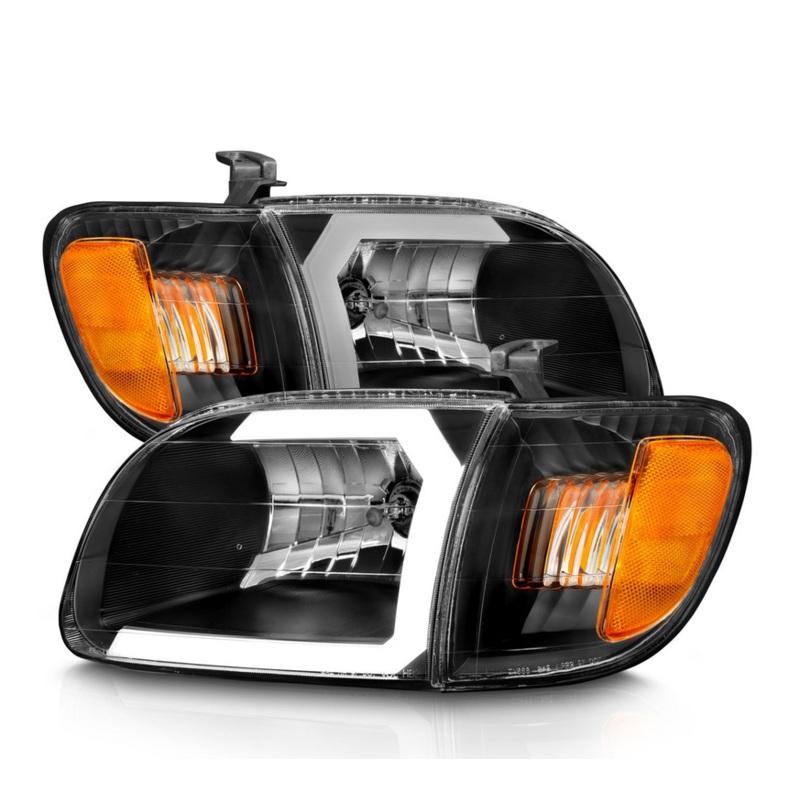 Anzo 2000-2004 Toyota Tundra Crystal Plank Style Headlights with Corner Lights (2 Pieces)