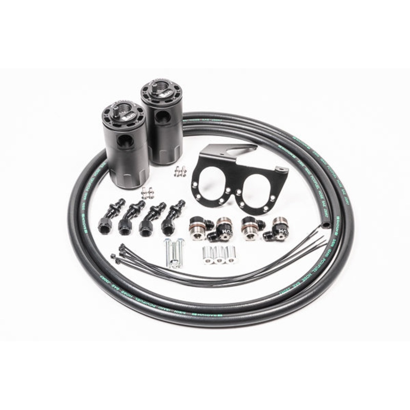 RADIUM ENGINEERING DUAL CATCH CAN KIT, CCV, NISSAN R35 GT-R, FLUID LOCK