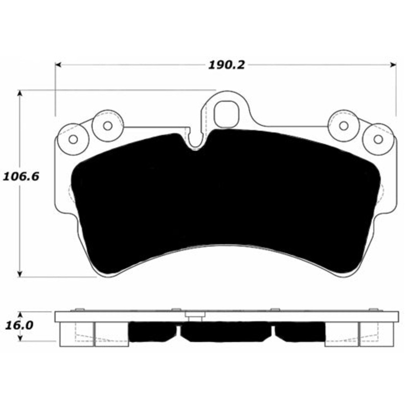 Porterfield Brake Pads for 2008 VOLKSWAGEN TOUAREG 350mm F/Discs