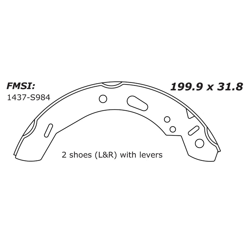 Porterfield Brake Shoes for 2011 FORD FIESTA- Rear Drum