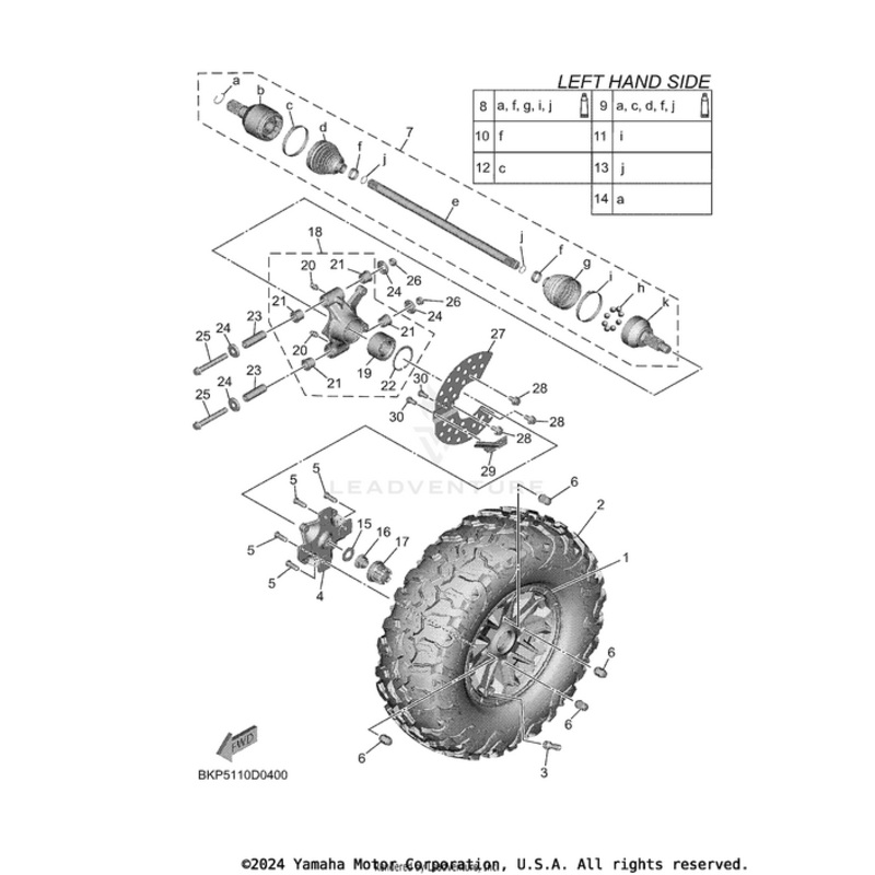 Rear Knuckle Assembly by Yamaha
