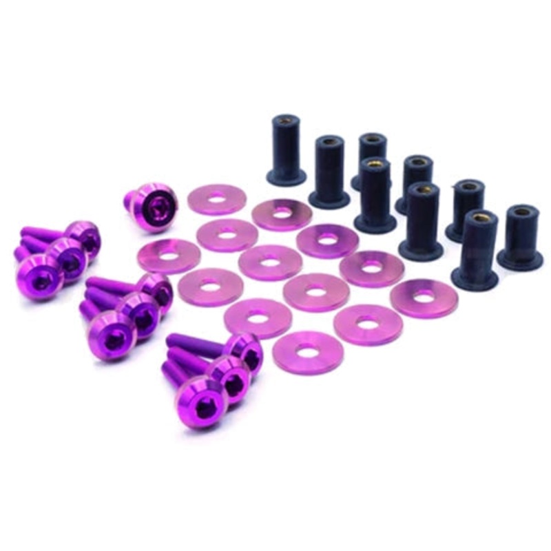 Dress Up Bolts Titanium Hardware Radiator Shroud Kit | 2015-2021 Honda Civic 1.5T (HON-060-Ti)