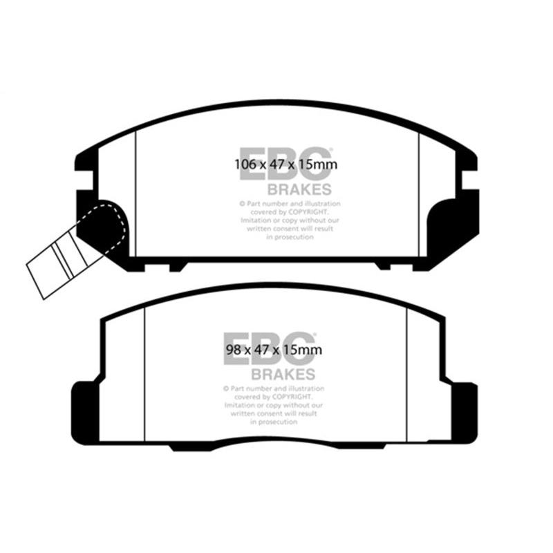 EBC 99-02 Toyota MR2 1.8 Yellowstuff Rear Brake Pads