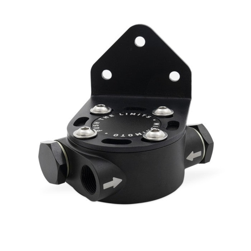 Mishimoto 3/4 – 16 Thread Remote Oil Filter Mount Black Universal | MMOC-RFH-34BK