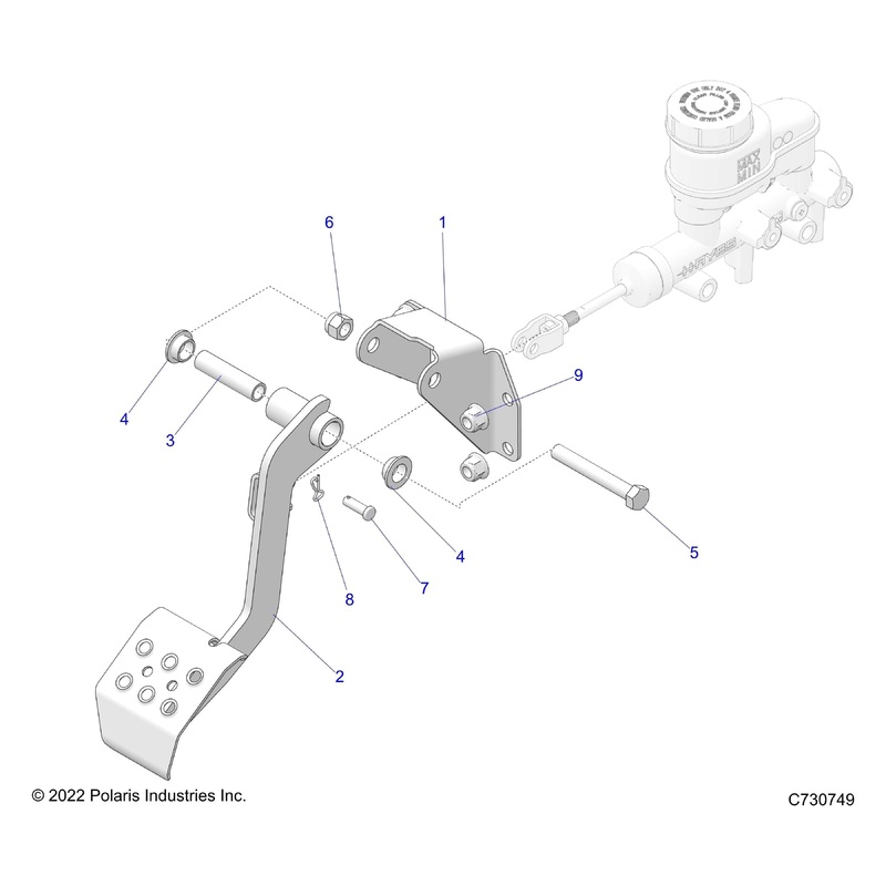 Weld-Brake Pedal,Blk by Polaris