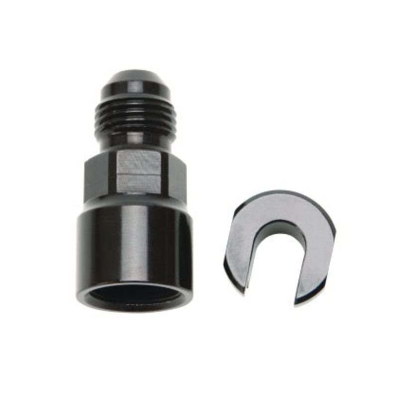 Russell Performance -6 AN Male to 5/16 in SAE Quick-Disconnect Female (Black Single)