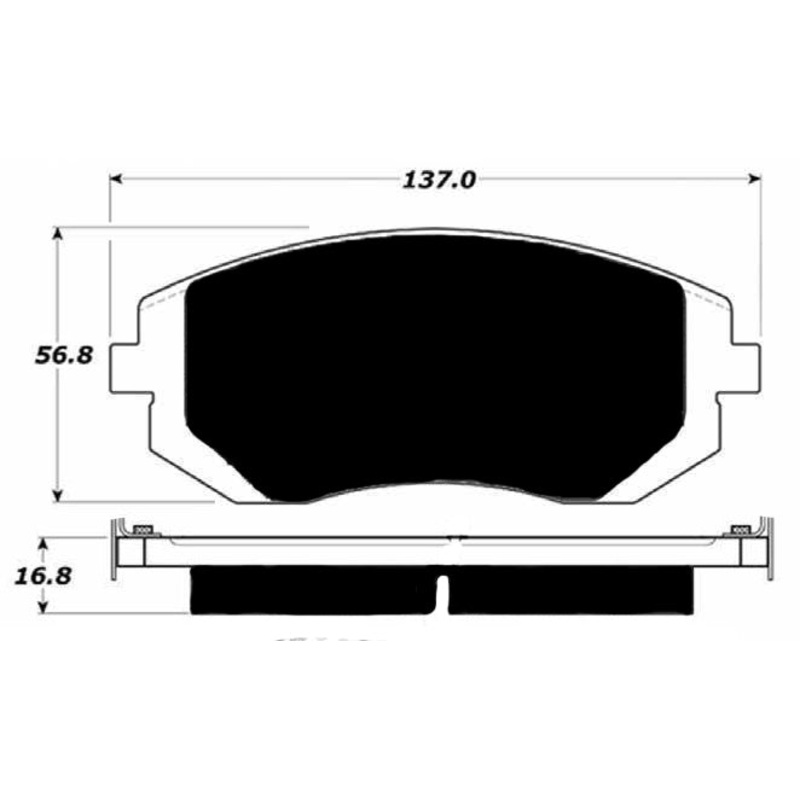 Porterfield Brake Pads for 2009 SUBARU IMPREZA 5 DOOR