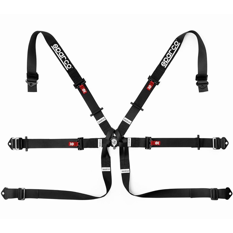 Sparco Formula 2″ 6-Point Harness (04819H2NR/AZ/RS)