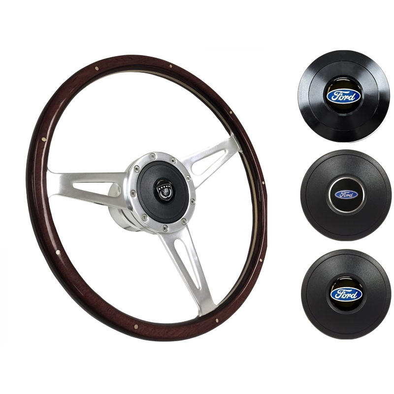 1961-65 Ford Truck Steering Wheel Kit | Deluxe Espresso Wood | ST3053A