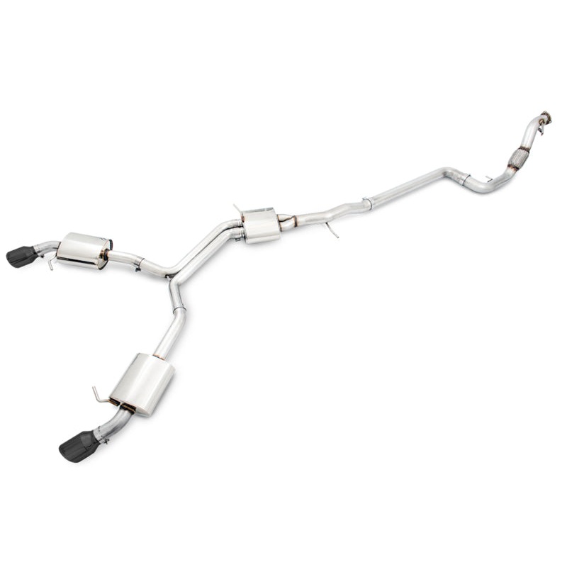 AWE Tuning Audi B9 A4 Touring Edition Exhaust Dual Outlet – Diamond Black Tips (Includes DP)