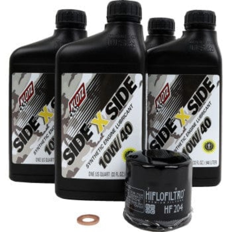 SXS Oil Change Kit 10W40 / W Oil Filter, Kawasaki Teryx, KRF by Klotz