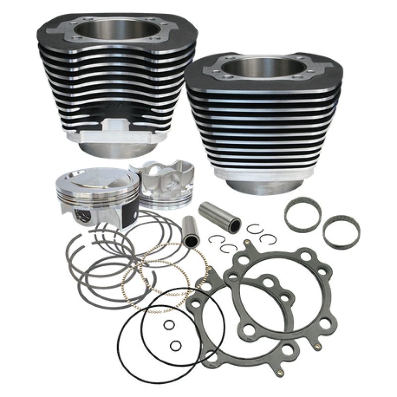 S&S Cycle 99-06 BT 97in Big Bore Cylinder Kit – Wrinkle Black