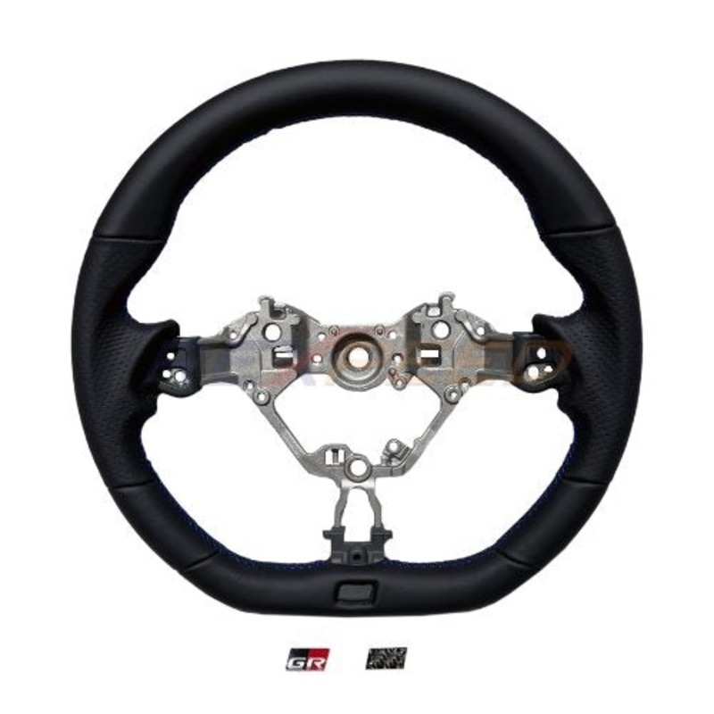 Rexpeed  2022+ GR86 / BRZ Black Leather Steering Wheel | FR81