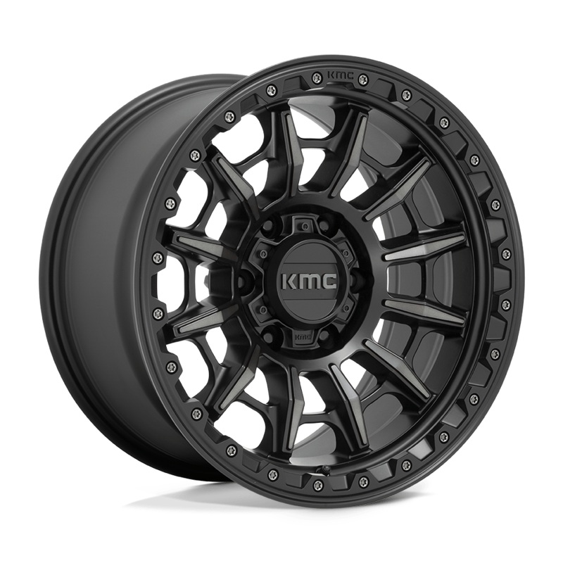 KMC Wheels KM547 Carnage 17″ 6×139.7 Satin Black With Gray Tint