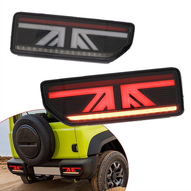 VLAND 2019-up Suzuki Jimny LED Rear Lights Smoked / Red Clear ABS, PMMA, GLASS Material | YAB-JMN-0311
