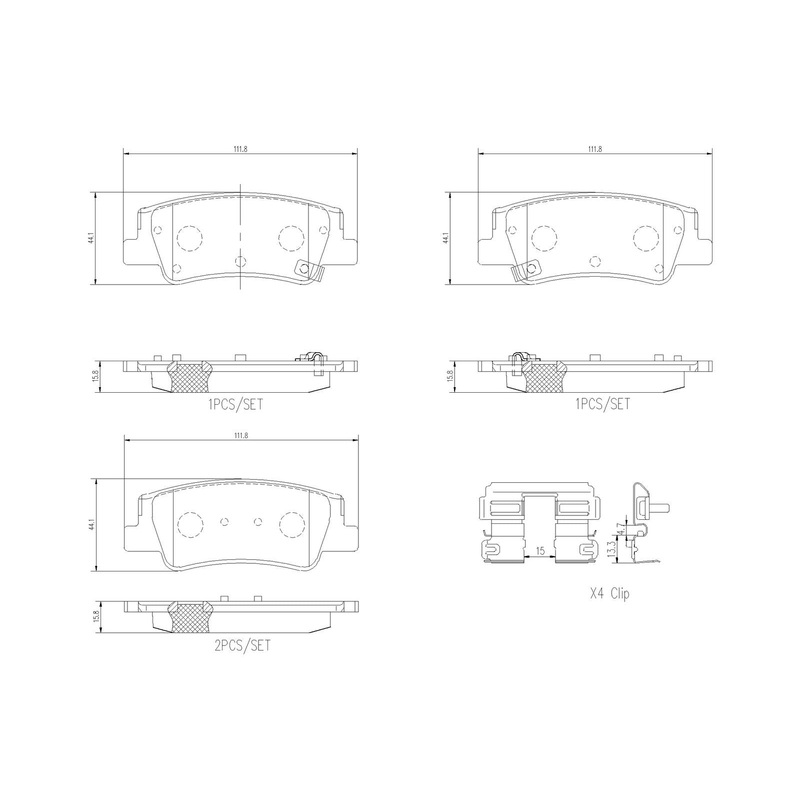 PRIME Low-Met Rear Disc Brake Pad Set – P30137