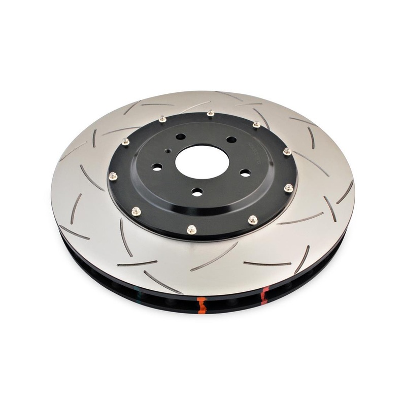 DBA 09-11 Nissan GTR R-35 Front Slotted 5000 Series 2 Piece Rotor Assembled w/ Black Hat
