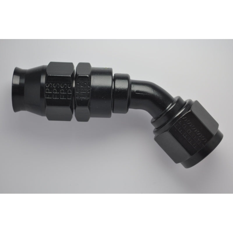 Fragola -10AN Real Street x 45 Degree Hose End Black For PTFE Hose