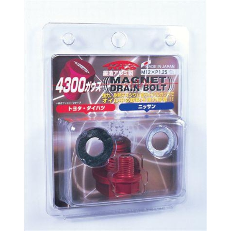 Project Kics Toyota/Daihatsu/Nissan Red Magnetic Drain Bolt – M12X1.25